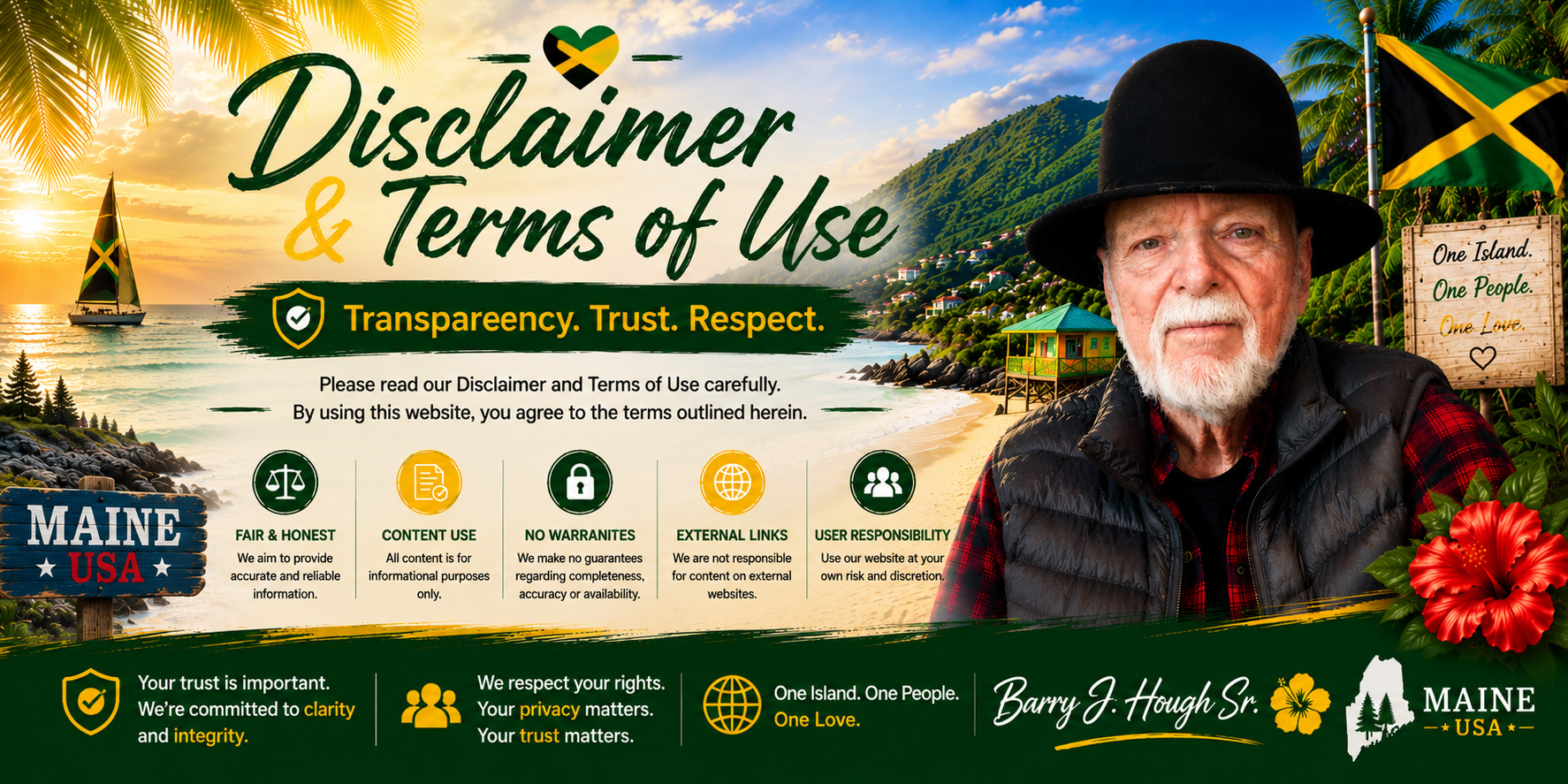 Disclaimer & Terms of Use - Barry J. Hough Sr.