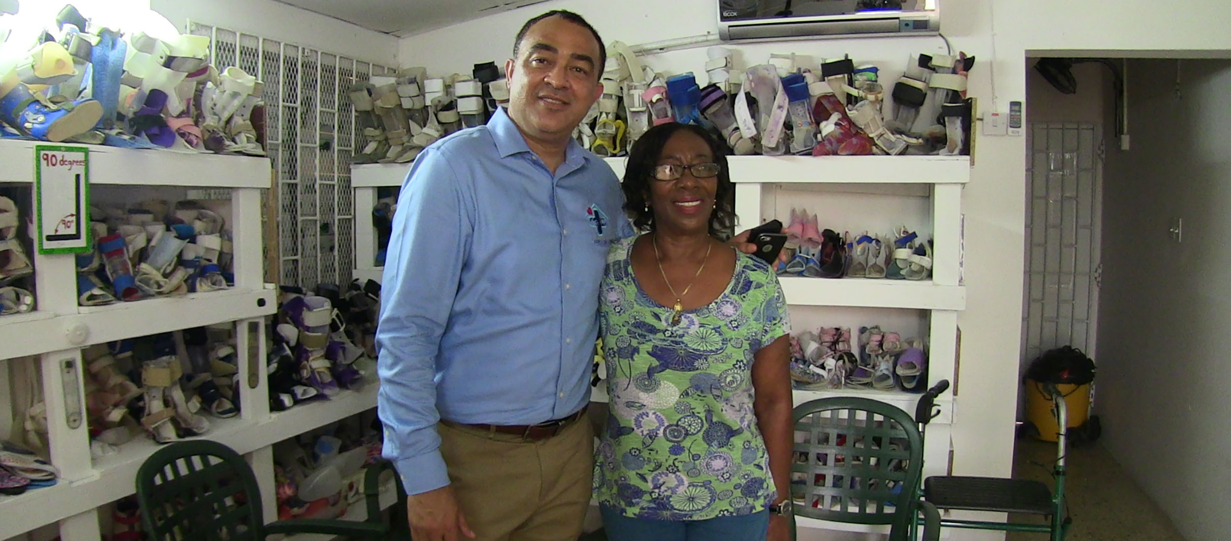Health Minister, Dr. Christopher Tufton @ Negril Health Centre with Elaine Allen Bradley